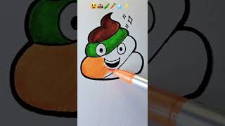 😃💩🥒🥕💧✨️satisfying emoji art  emoji mixing drawing viral emojimix satisfying [upl. by Kellina791]