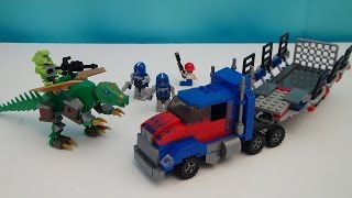 TRANSFORMERS 4 OPTIMUS PRIME KREO DINO HAULER BUILD VIDEO REVIEW [upl. by Beckerman751]