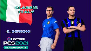 G BERGOMI facestats Classic Italy How to create in PES 2021 [upl. by Ettelrats595]