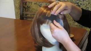 ASMR HAIR PLAYFACE BRUSHING STROKING ON POLYSTYRENE HEAD amp WIG [upl. by Ydoj]