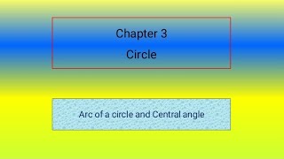 10th Maths II  Arc of circle and central angle [upl. by Spitzer]