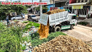 Start a new project The process of transporting garbage to fill the lotus pond KOMATSU Dump Truck [upl. by Enna]