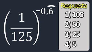 Fracción con exponente decimal Hallar el valor de 1125⁻⁰’⁶⁶⁶⁶⁶⁶⁶⁶⁶⁶⁶⁶⁶ [upl. by Hiasi]