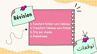 Transfert fichier vers Tableau Trie Plaindrome [upl. by John304]