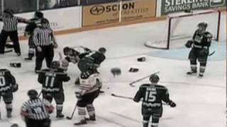 Hockey Fight Nick Walters vs Sam Grist [upl. by Nyved]