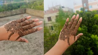 Henna design tutorial  Henna art by Farjana [upl. by Vudimir691]