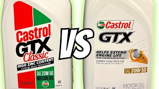 Is more ZINC better CASTROL GTX vs CASTROL GTX Classic [upl. by Eslud]