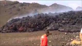 Fogo Eruption 2014 Lava covering the road [upl. by Sletten]