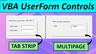 Tab Strip  Multi Page  Controls In VBA User Form  VBA Controls  VBA Tutorial in Hindi [upl. by Ened]