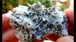 Pyrite Quartz Galena Sphalerite Calcite mineral specimen from the Madan field in Bulgaria [upl. by Nnaid]