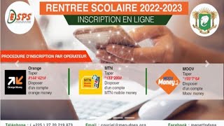 Rentrée Scolaire 20222023  Inscription En Ligne  Procédure amp Impression De La Fiche DInscription [upl. by Esaj]