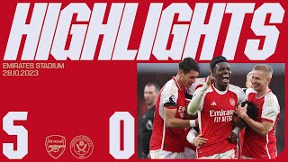 NKETIAH WITH A HATTRICK  Arsenal vs Sheffield United 50  Tomiyasus first goal [upl. by Marilou]