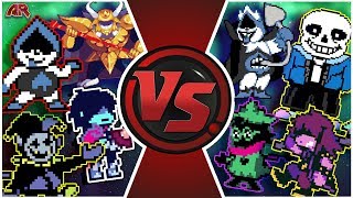 DELTARUNE FREE FOR ALL Undertale vs Deltarune Animation  Cartoon Fight Animation Rewind [upl. by Tol]