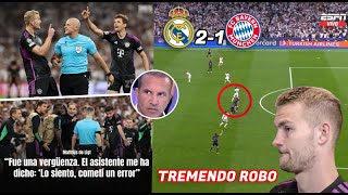 TREMENDO ROBO ASÍ FUE EL POLÉMICO GOL que le ANULARON A BAYERN MUNICH vs REAL MADRID 21 REACCIÓN [upl. by Ellswerth]