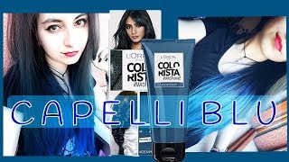 🌊 Capelli blu o azzurri denim con Colorista LOréal Washout 💙 e una breve hair story 3 [upl. by Eidob]