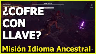 Cómo abrir el COFRE con LLAVE de la Misión Idioma Ancestral Assassins Creed Odyssey [upl. by Ferwerda709]