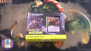 March of the Machine Commander Deck Growing Threat Unboxed [upl. by Benedick]