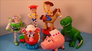 1999 DISNEYS TOY STORY 2 FULL SET OF 6 CANDY DISPENSERS MCDONALDS HAPPY MEAL COLLECTION VIDEO REVIEW [upl. by Sapphire848]