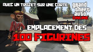 EMPLACEMENT DES 100 FIGURINES  GTA V Online [upl. by Nauqas]