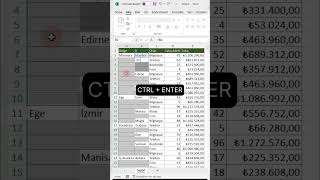 Excel’de Alt Satırları Aynı Değerle Doldurmak excel [upl. by Willis]