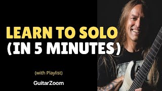 Learn To Solo In 5 Minutes  6 Note Soloing Technique  Steve Stine Guitar Lesson [upl. by Suez]