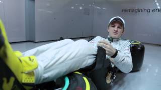 MercedesBenz TV Nico Rosberg explains the drivers seat in the Silver Arrow [upl. by Liz224]