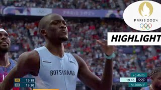 Athletics Mens 200m Final Full Highlights 2024 Tebogo Stuns Lyles Olympic 2024 [upl. by Thia550]