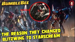 Why Blitzwing On Cybertron Was Changed to Starscream  Bumblebee 2018 [upl. by Aluin]