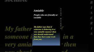 meaning of amiable by Ayant Biseria puneetbiseria [upl. by Heathcote]