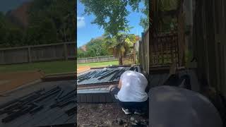 How to build a hardtop gazebo PART 1🔧🔨gazebo outdoorliving backyard amazon garden deck [upl. by Anital]