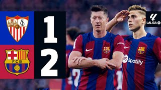 SEVILLA 1 vs 2 FC BARCELONA  LALIGA 202324 MD38 [upl. by Erda539]