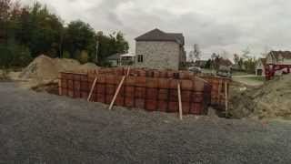 TimeLapse construction de maison unifamiliale neuve à TroisRivière Le solage [upl. by Amsab]