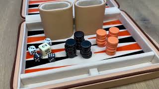 250501 Backgammon Spel  Beige [upl. by Enelime]