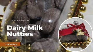 How to make Dairy Milk Nutties  Home Made Dairy Milk Nutties Recipe chocolate home homemade anu [upl. by Atalante]