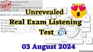 03 AUGUST 2024 IELTS exam Hard Listening test with answer out July month ielts exam listening [upl. by Alfredo135]