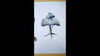 how to draw banyan trees [upl. by Shulamith]