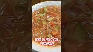 Sopa de fideo con verduras [upl. by Macgregor]