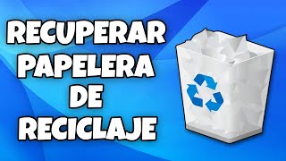 COMO RECUPERAR EL ICONO DE LA PAPELERA DE RECICLAJE EN EL ESCRITORIO EN WINDOWS 11 DE MI PC EN 2024 [upl. by Eugeniusz652]