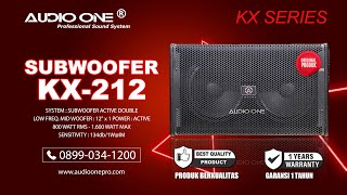 AUDIO ONE SUBWOOFER Active Double KX212 Series  12 inch 800  1600 Watt RMS 🔊🔥 [upl. by Melva]