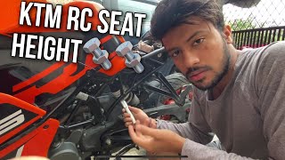 How to adjust seat height of any bike  KTM RC  GSTUBE [upl. by Nahtanhoj689]