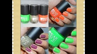 MTV Muah By Blue Heaven Nail Polishes  Live Swatching [upl. by Hurty727]