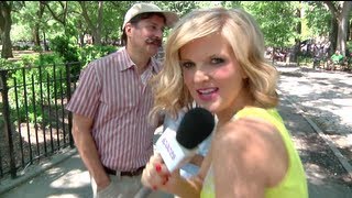 Arden Myrin convinces mustachioed stranger to take her home  Take Me Home video [upl. by Lledyl]