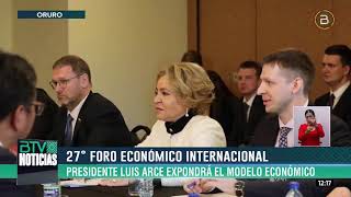 El presidente Luis Arce llega a San Petersburgo para participar del 27 Foro Económico Internacional [upl. by Hsekar260]