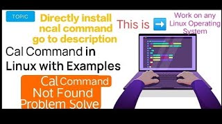 Cal Command Not Found in Linux  Problem Solve Cal Command [upl. by Cadal]