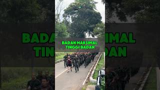 TINGGI BADAN MENDAFTAR TNI  JadiPrajurit [upl. by Salomie]