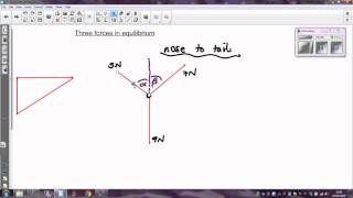 Three forces in equilibrium  an easy method [upl. by Einnor]