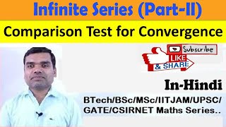 Infinite SeriesPartII Comparison Test for Convergence in Hindi [upl. by Einnil]