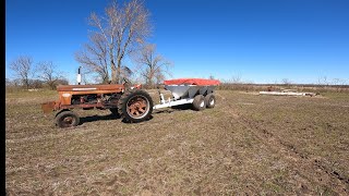 Broadcast spreading fertilizer on corn ground a month old video I forgot to post [upl. by Koerner728]