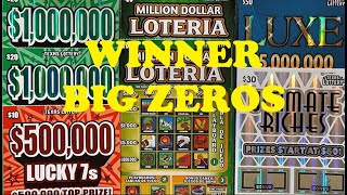 BIG ZEROS WINNER💰💰🙏TEXAS LOTTERY SCRATCH OFFS TICKETS [upl. by Shauna]