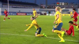 Algarve Cup Kina  Sverige 20170303 [upl. by Yeblehs]